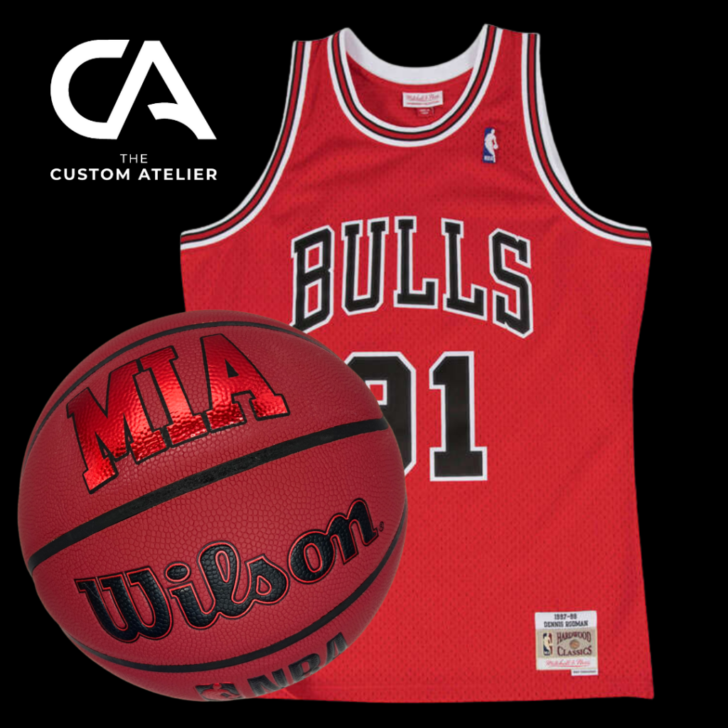 Chicago Bulls inspired red basketball