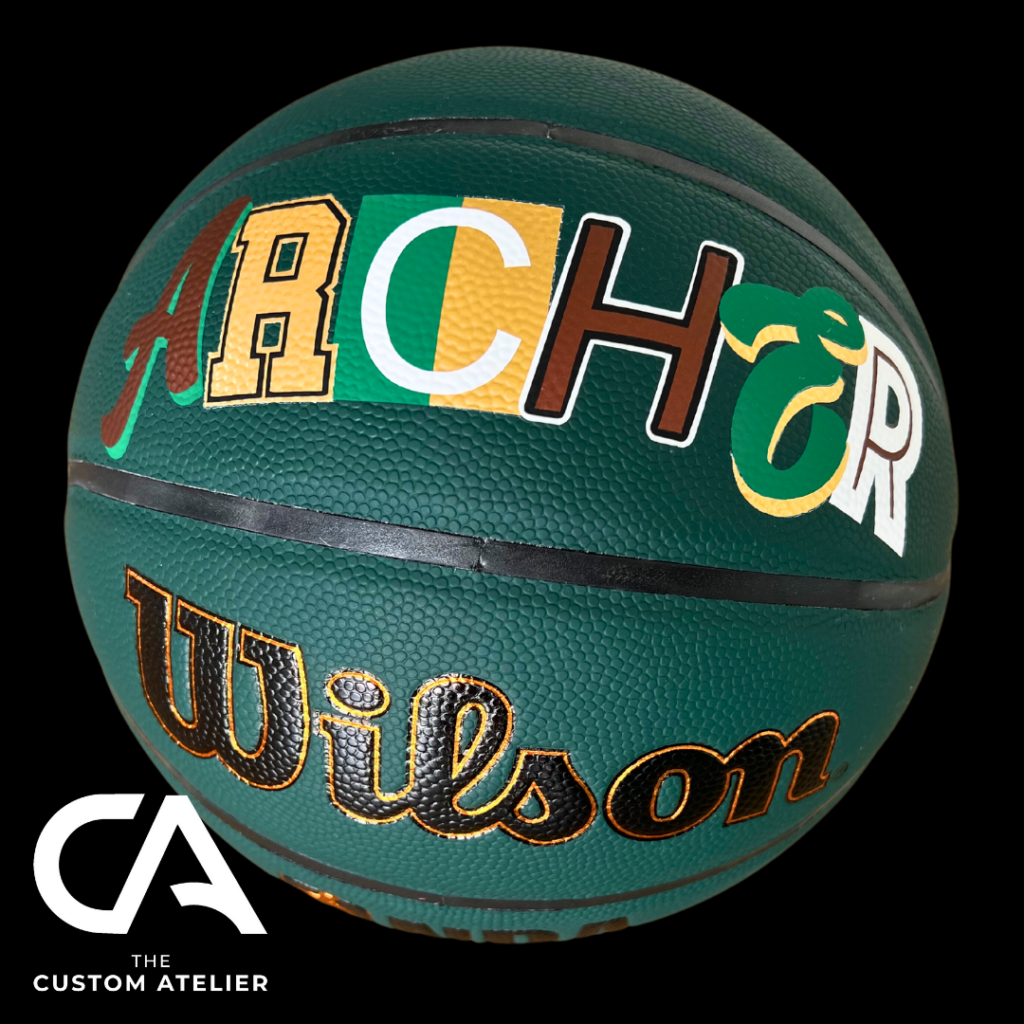 Celtics inspired green basketball